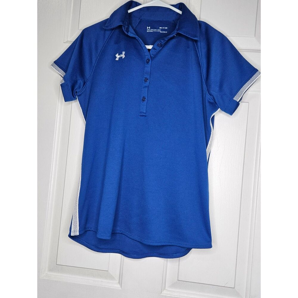 Under Armour Blue Polo Size Small *Has DAMAGE*